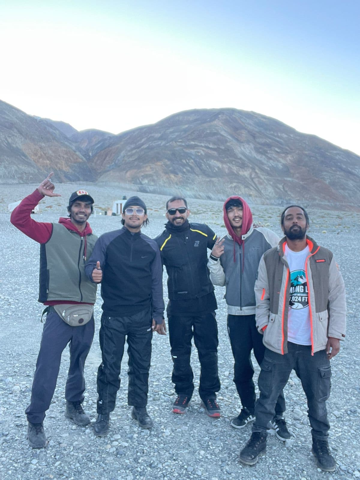 Khalid Rahman with Hippie Go Trails travellers in Ladakh
